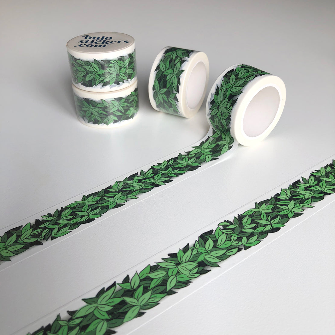 Washi tape 017 • Green leaves • 25 mm x 10 m