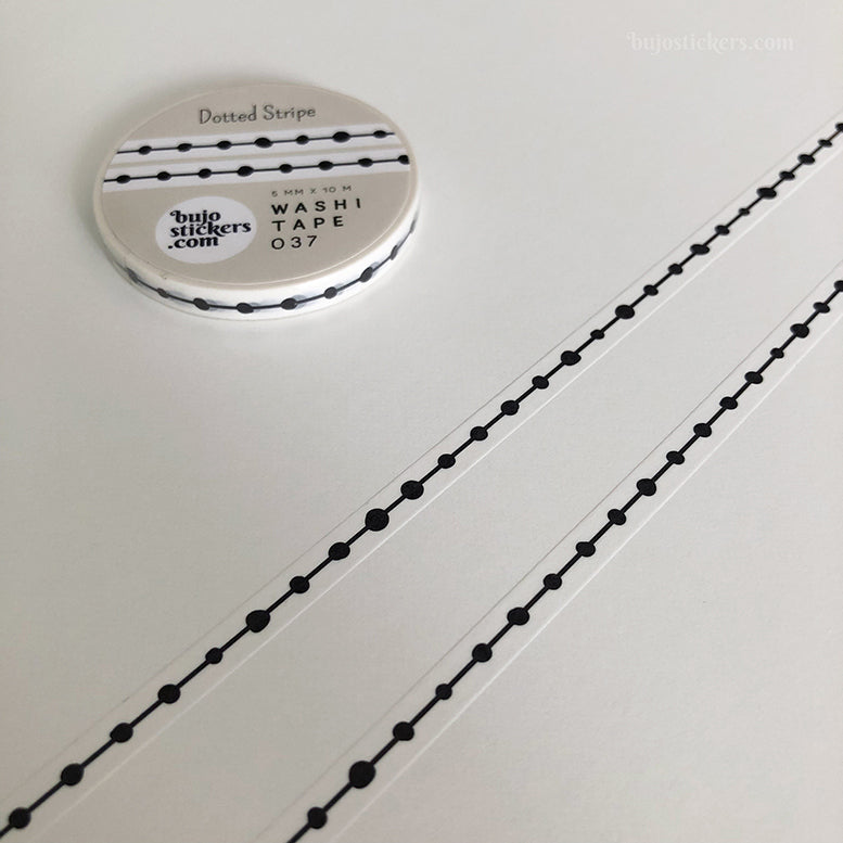 Washi tape 037 • Dotted Stripe •  5 mm x 10 m