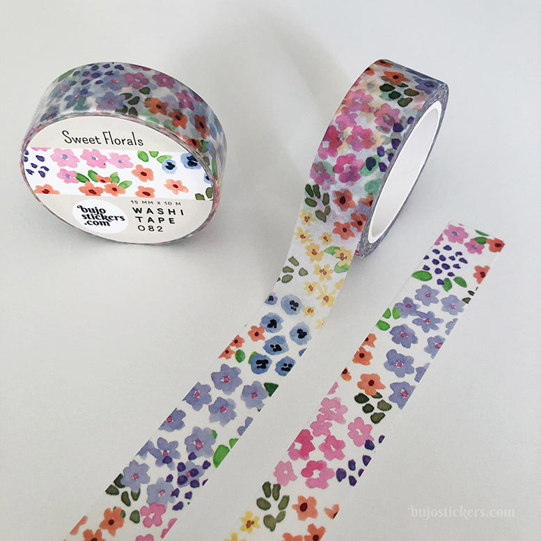 Washi tape 082 • Sweet florals • 15 mm x 10 m
