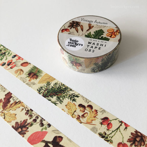 Washi tape 083 • Vintage Autumn • 15 mm x 10 m