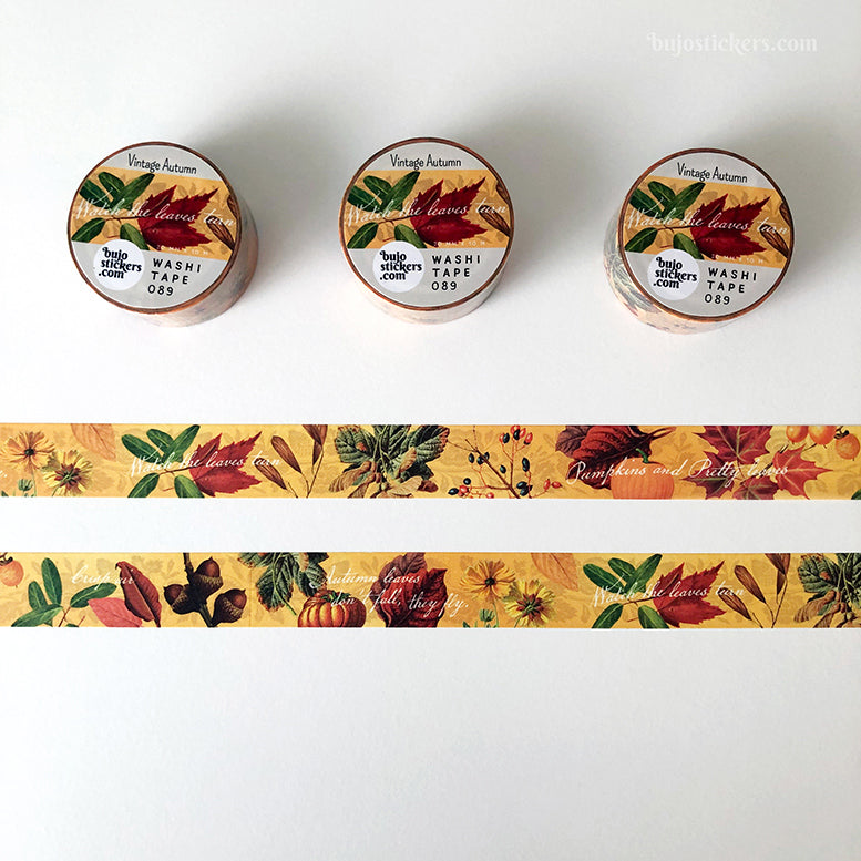 Washi tape 089 • Vintage Autumn • 20 mm x 10 m
