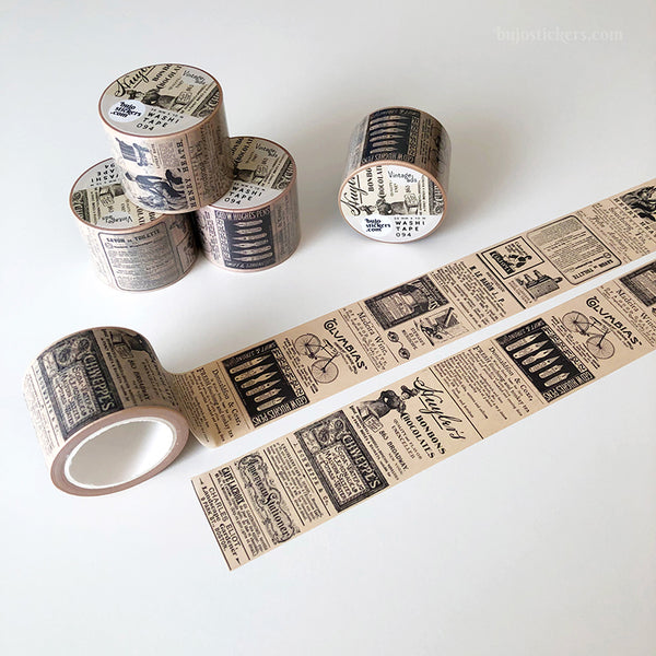Washi tape 094 • Vintage ads • 35 mm x 10 m