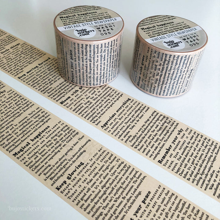 Washi tape 095 • Vintage style newspaper • 35 mm x 10 m