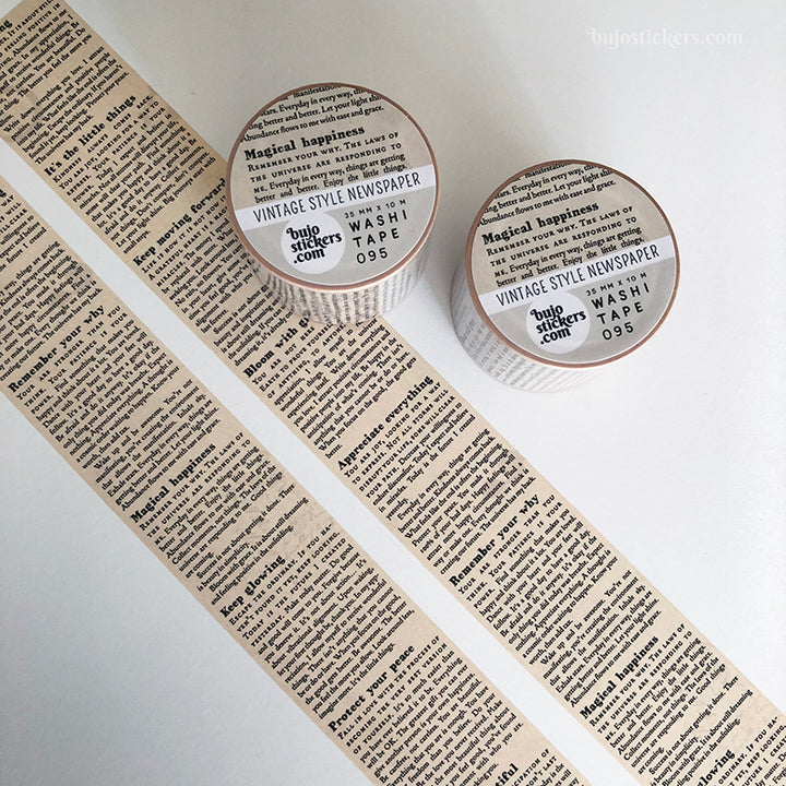 Washi tape 095 • Vintage style newspaper • 35 mm x 10 m