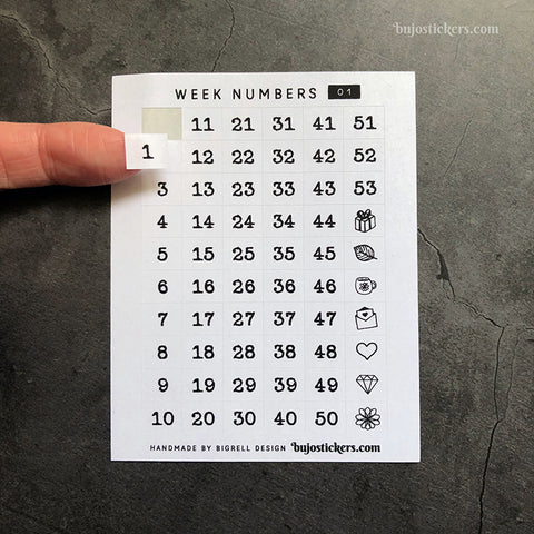 Week Numbers Jpg Week numbers 1-53 – bujostickers