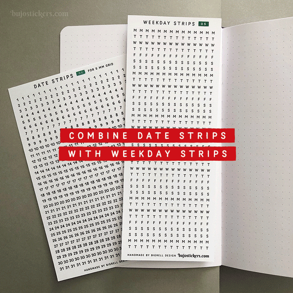 Date Strips 01 – For 5 mm grid