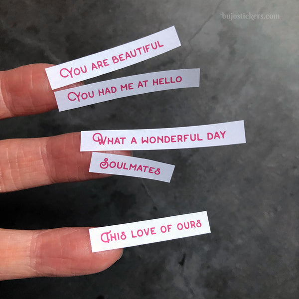 SET of 2 • Love phrases & Valentine's day