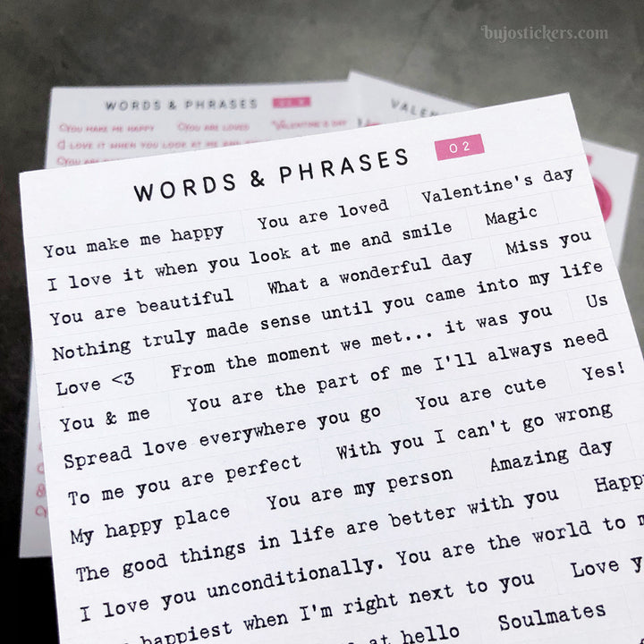Words & phrases 02 • Love, romance & Valentine's day